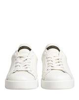 Dolce & Gabbana Portofino White Black Leather Sneakers