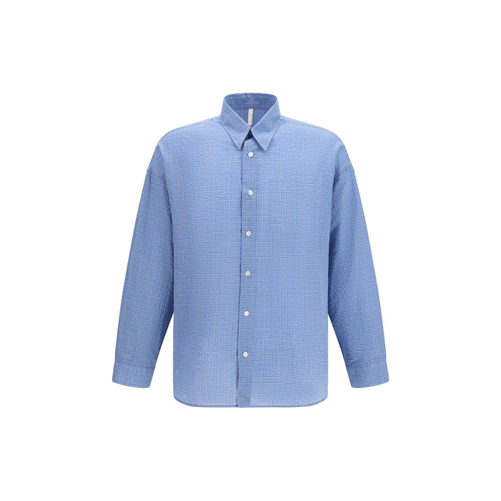Chemise en Coton Bleu Sunflower - Modèle Stable