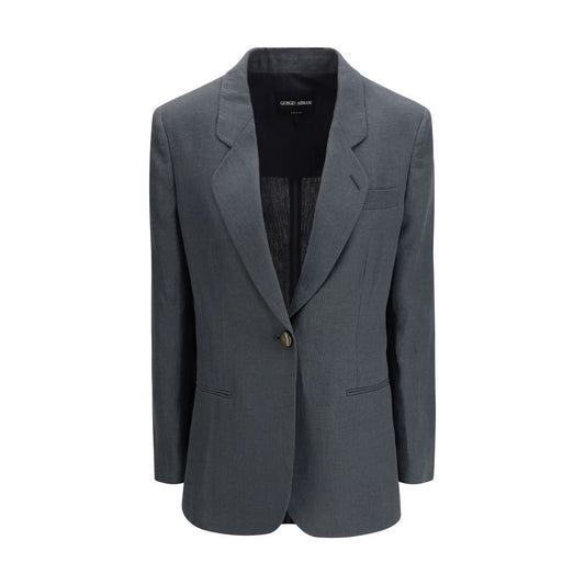 Giorgio Armani Gray Linen Jacket - Elegant Tailored Design