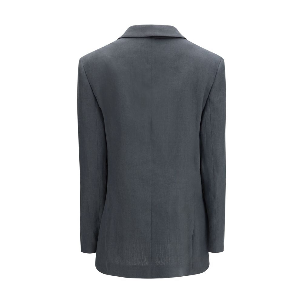 Giorgio Armani Gray Linen Jacket - Elegant Tailored Design