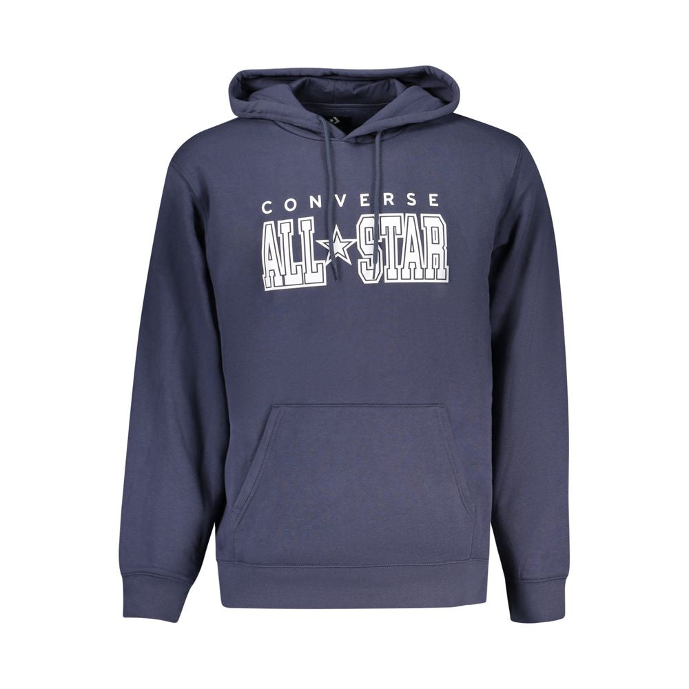 Converse - Sweat à capuche bleu en coton pour homme