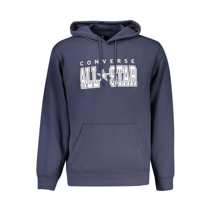 Converse - Sweat à capuche bleu en coton pour homme