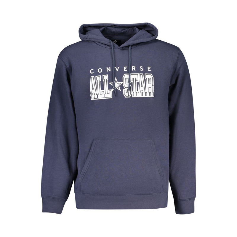 Converse - Sweat à capuche bleu en coton pour homme