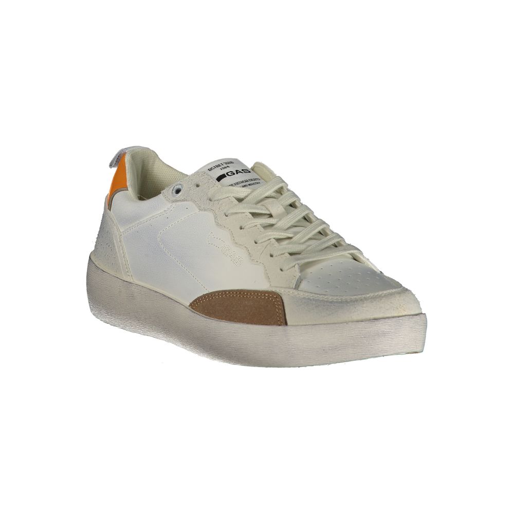 Gas LOKI GS LTX Men Sneaker - White with Orange/Brown Accents