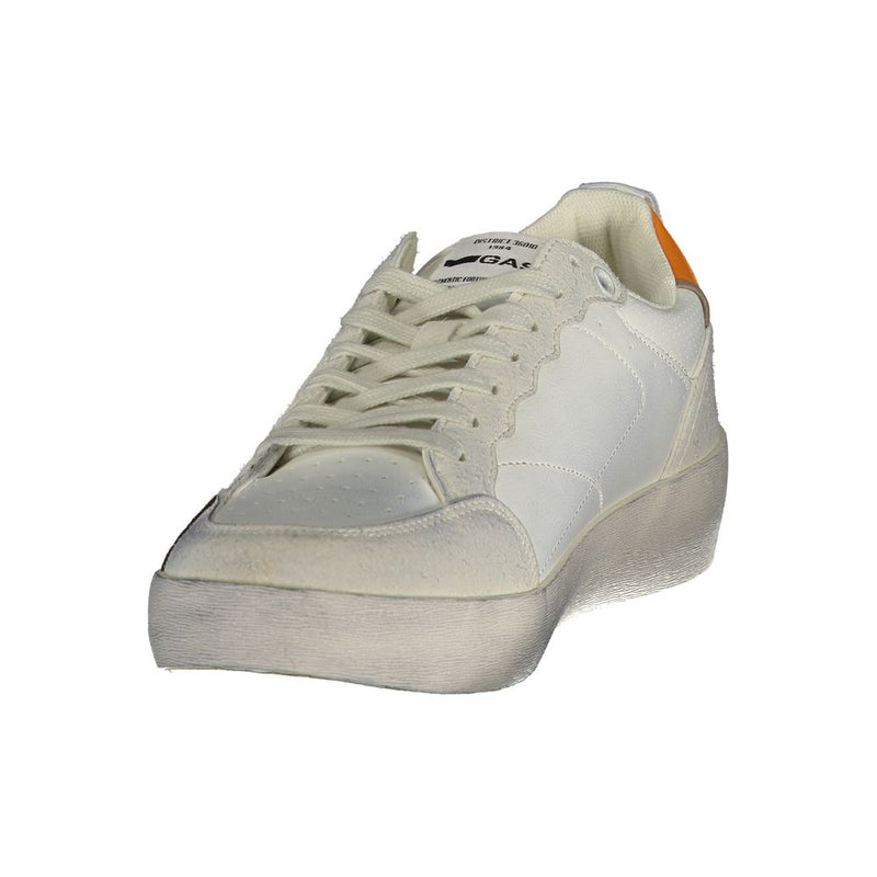 Gas LOKI GS LTX Men Sneaker - White with Orange/Brown Accents