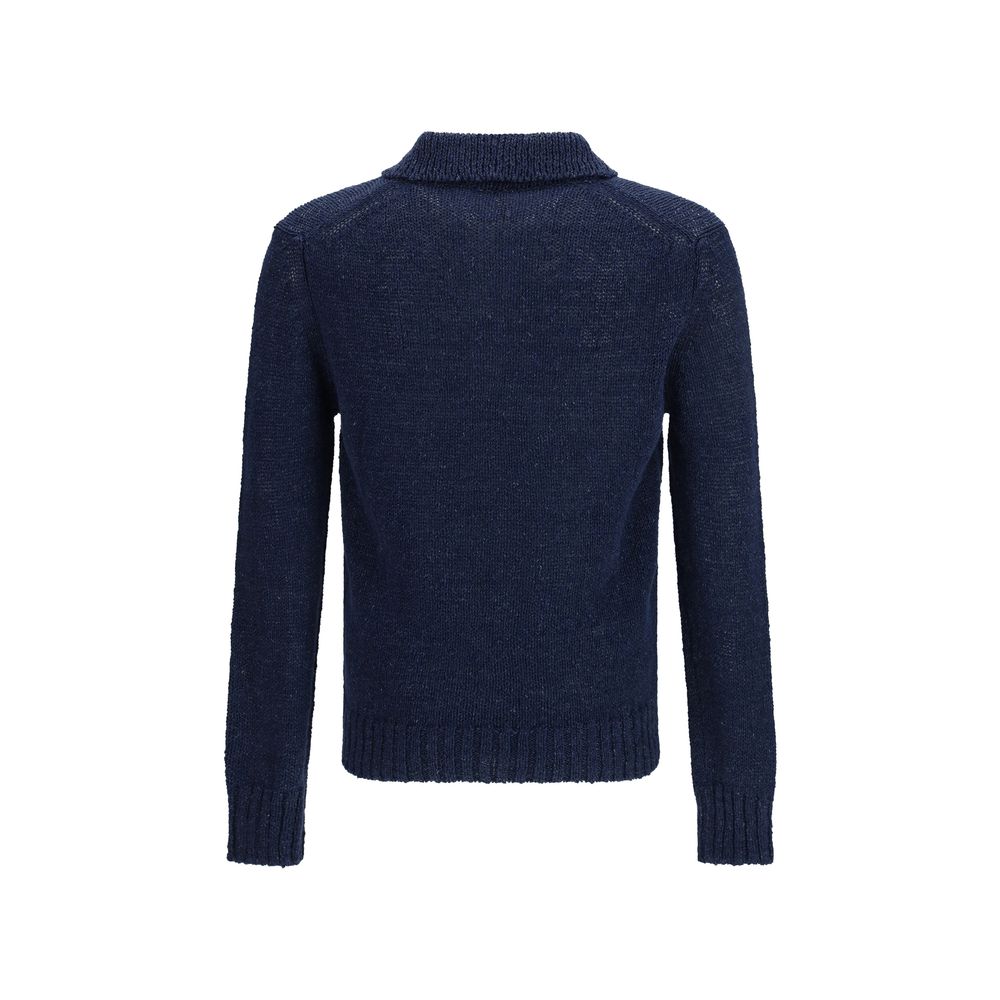 Polo Shirt en Coton Bleu Sunflower pour Homme