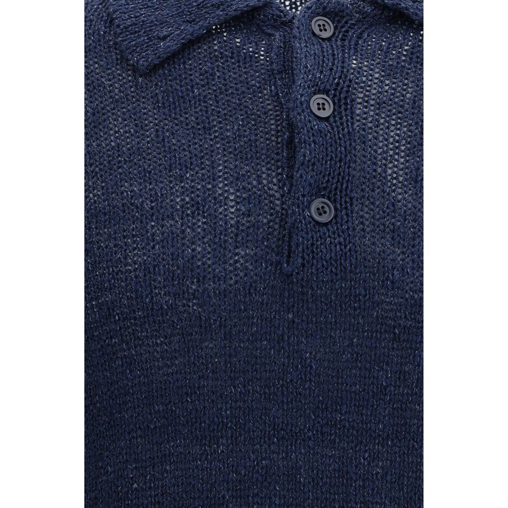 Polo Shirt en Coton Bleu Sunflower pour Homme