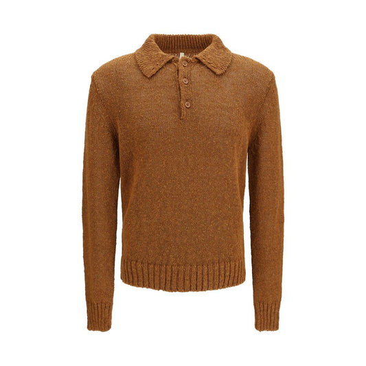 Polo Shirt en Coton Marron Sunflower
