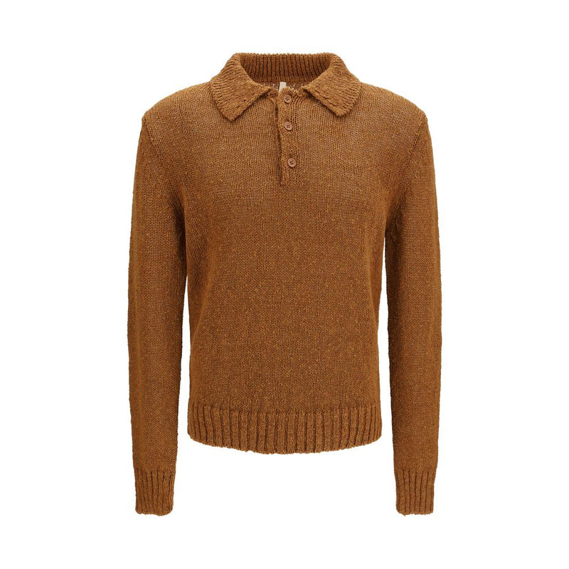 Polo Shirt en Coton Marron Sunflower