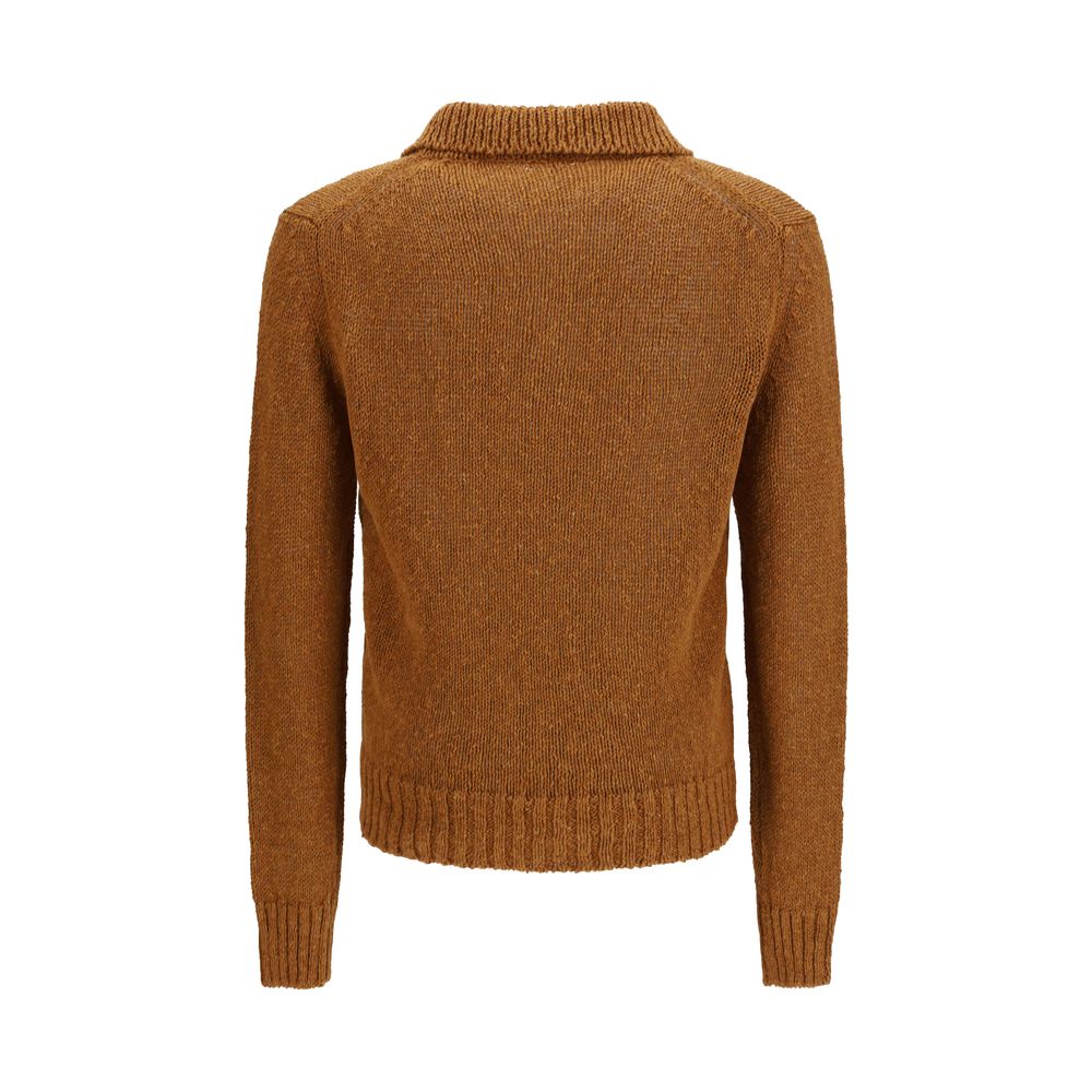 Polo Shirt en Coton Marron Sunflower