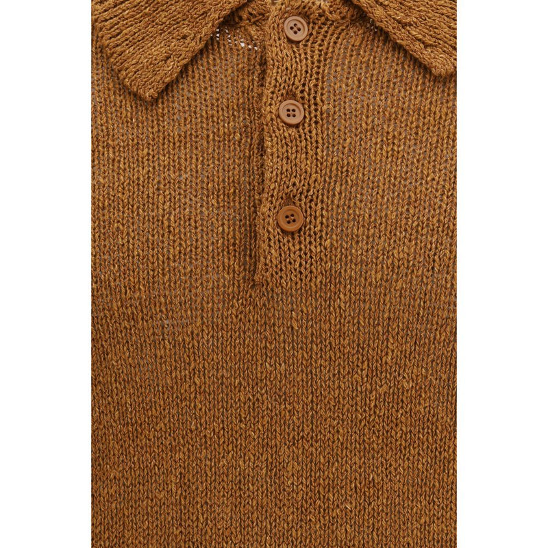 Polo Shirt en Coton Marron Sunflower