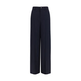 Gucci Blue Viscose Diamond-Jacquard Casual Pants