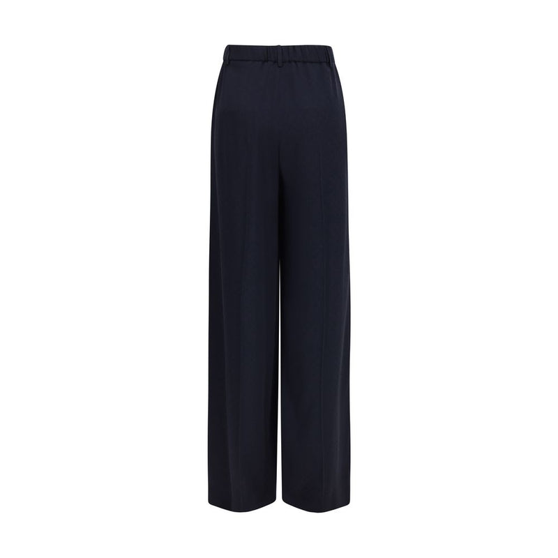 Gucci Blue Viscose Diamond-Jacquard Casual Pants