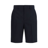 Gucci Black Cotton Bermuda Shorts - Women's Fashion