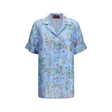 Gucci Blue Silk Pattern Shirt - Cruise 2026 Collection