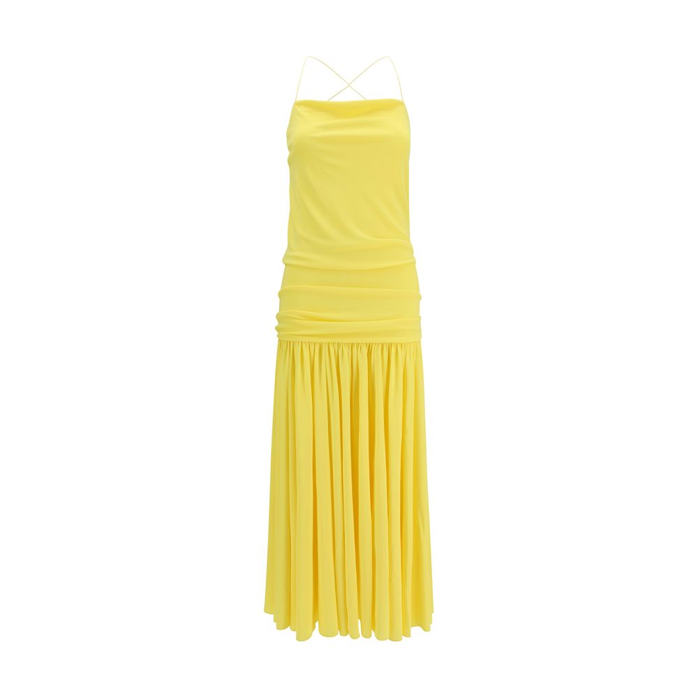 Jacquemus Bicolor Viscose Casual Dress - Midi Pleated Design