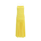 Jacquemus Bicolor Viscose Casual Dress - Midi Pleated Design