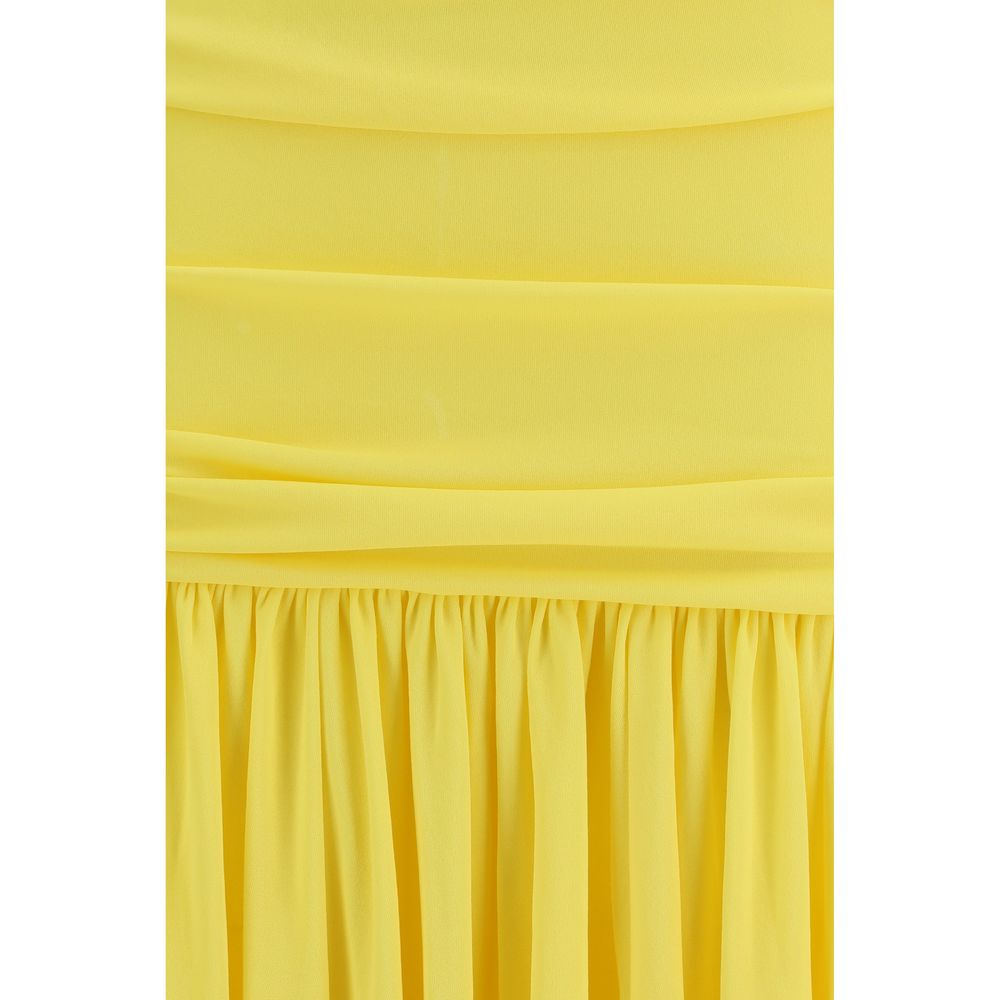 Jacquemus Bicolor Viscose Casual Dress - Midi Pleated Design