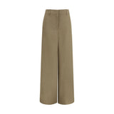 Giorgio Armani Beige Linen Casual Pants for Women