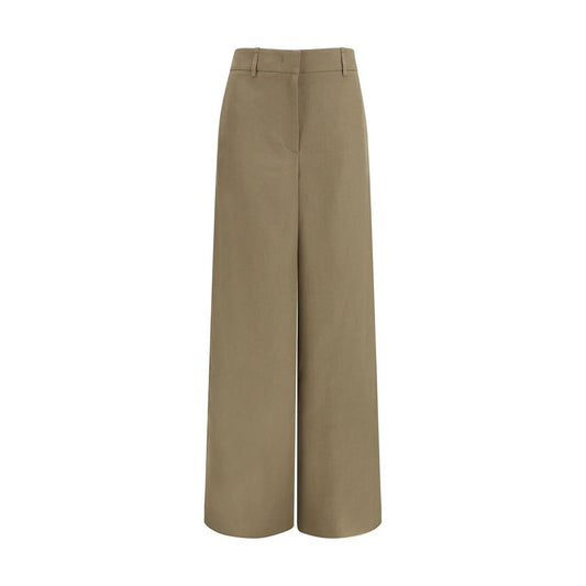 Giorgio Armani Beige Linen Casual Pants for Women