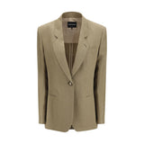 Giorgio Armani Brown Linen Coat - Elegant Tailored Jacket