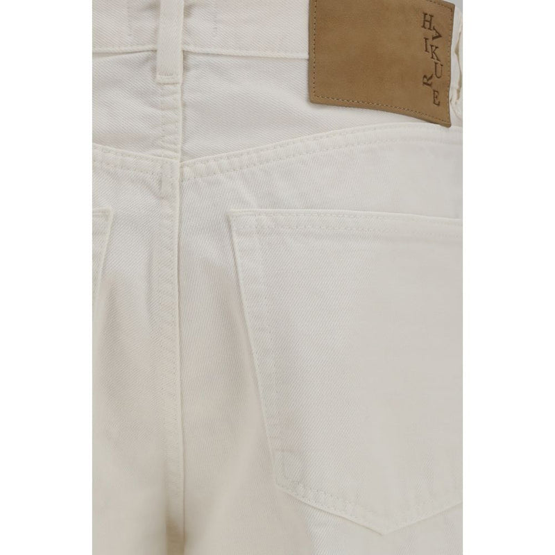 Jean décontracté en coton blanc Haikure
