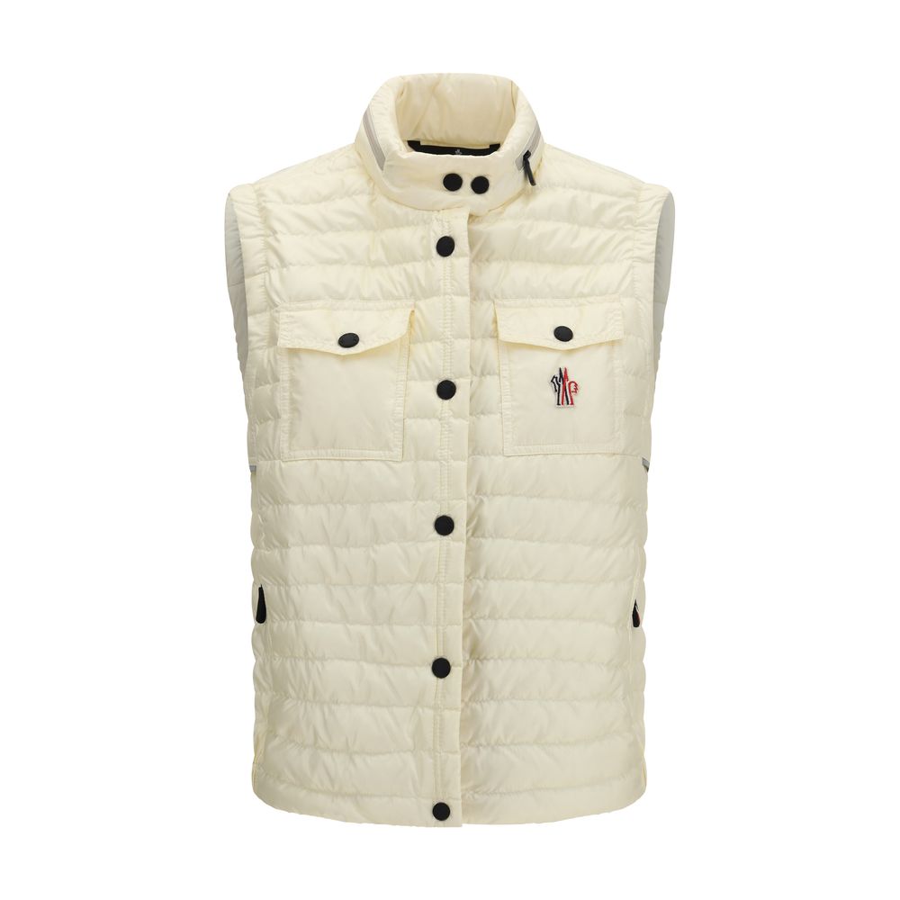 Moncler Grenoble Gilet Beige en Polyamide pour Femme
