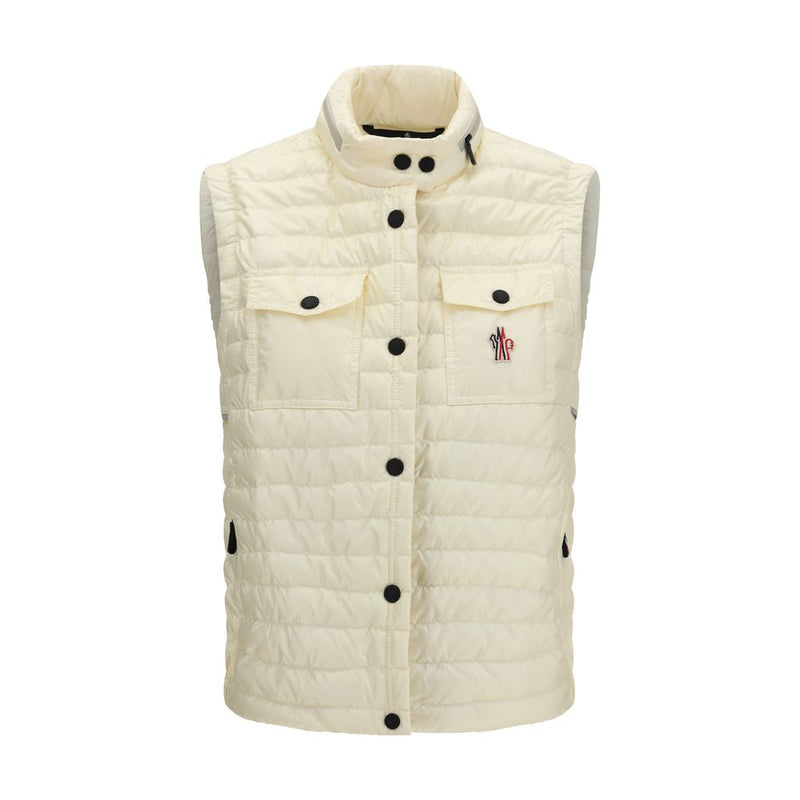 Moncler Grenoble Gilet Beige en Polyamide pour Femme