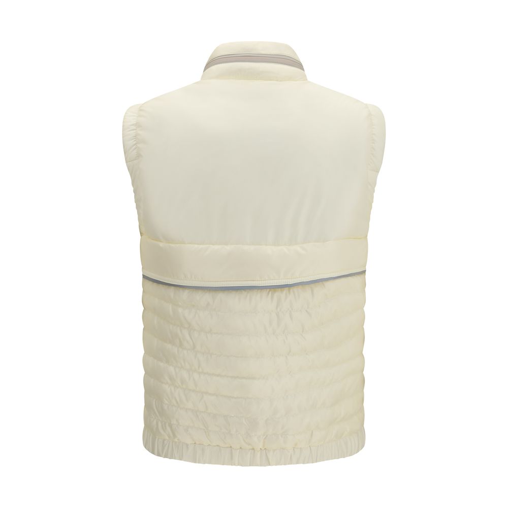 Moncler Grenoble Gilet Beige en Polyamide pour Femme
