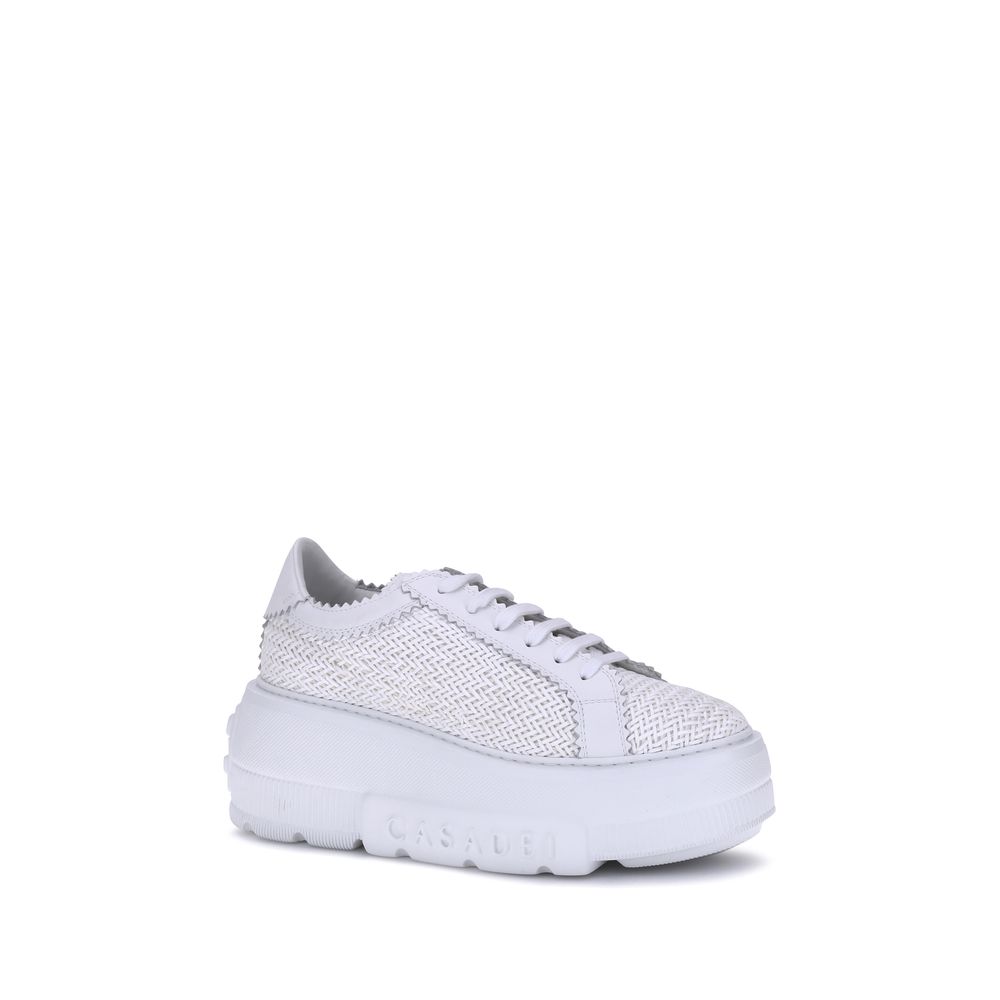 Casadei White Nexus Vegan Leather Sneakers for Women