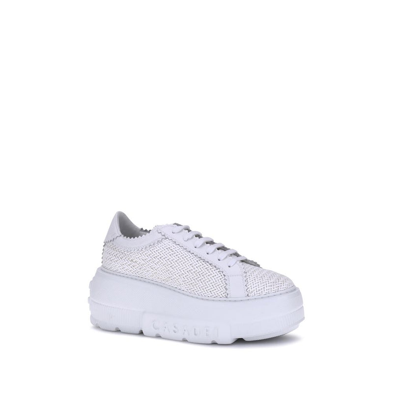 Casadei White Nexus Vegan Leather Sneakers for Women