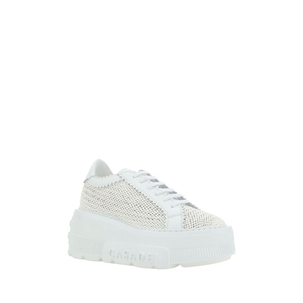 Casadei White Nexus Vegan Leather Sneakers for Women