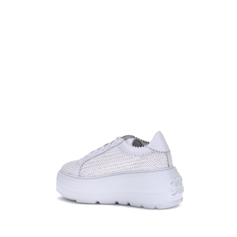 Casadei White Nexus Vegan Leather Sneakers for Women