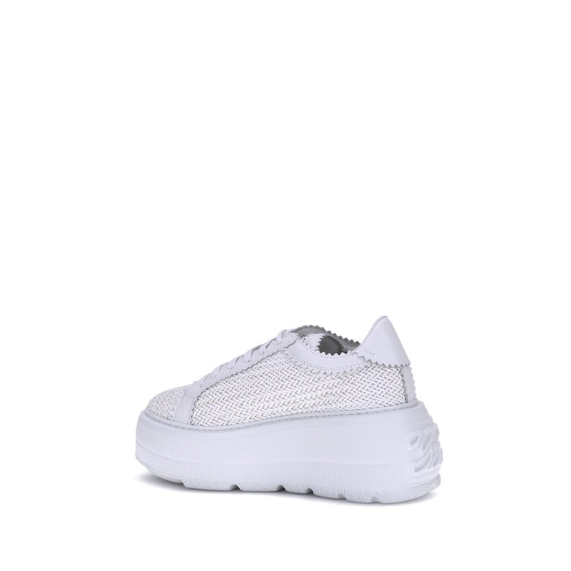 Casadei White Nexus Vegan Leather Sneakers for Women