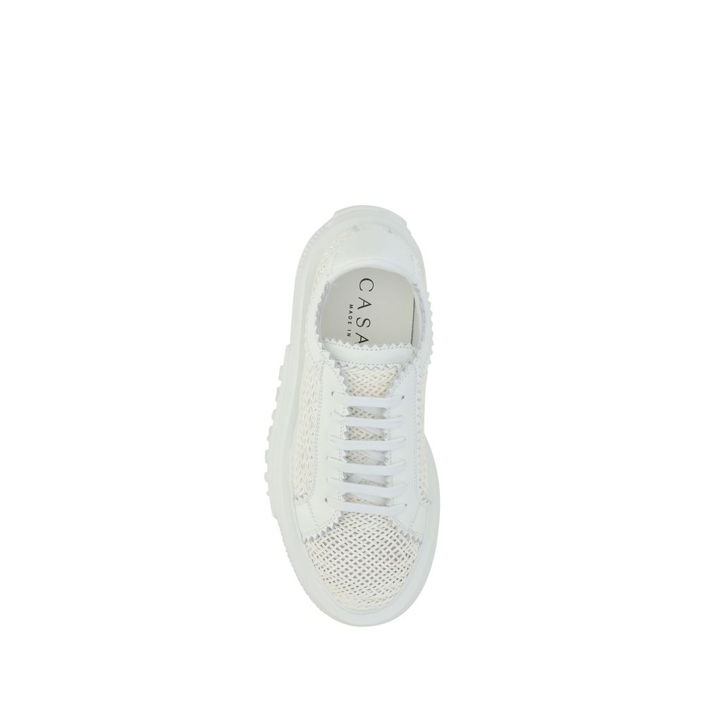 Casadei White Nexus Vegan Leather Sneakers for Women