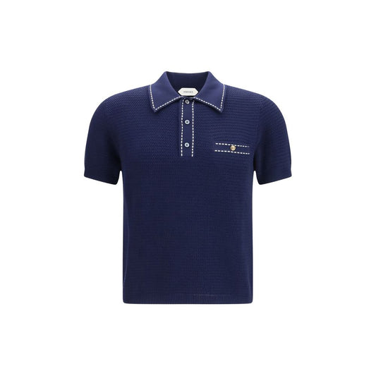 Versace blauw katoenen poloshirt
