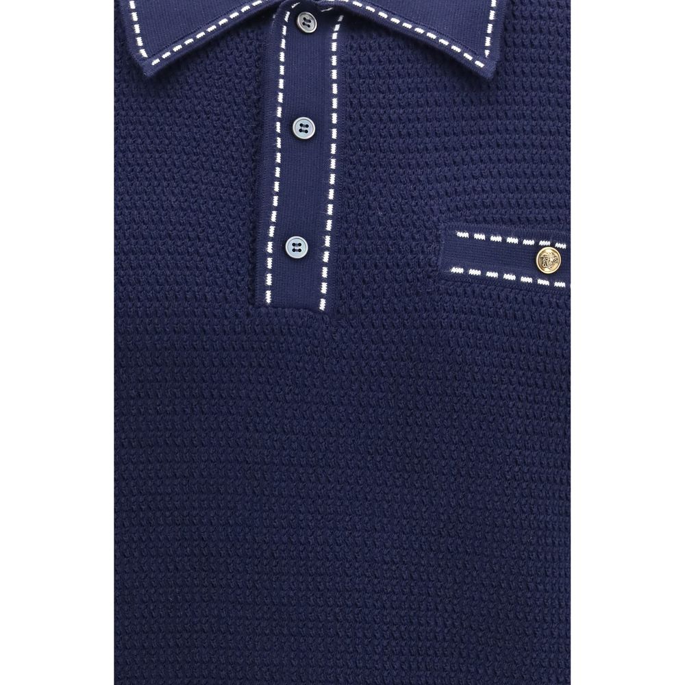 Versace blauw katoenen poloshirt