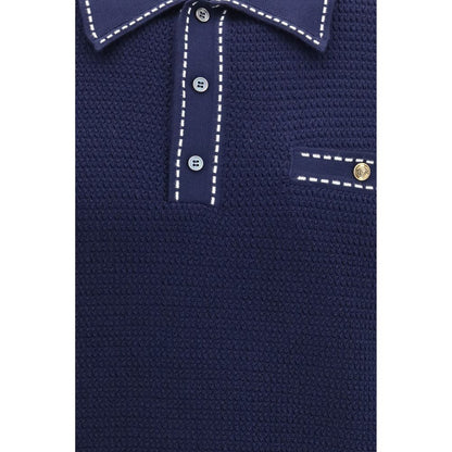 Versace blauw katoenen poloshirt