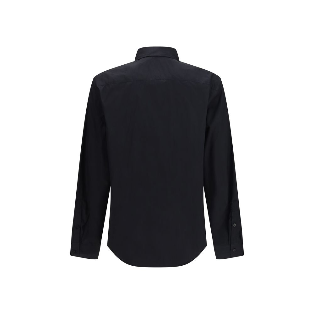 Versace Jeans Black Cotton Dress Shirt for Men