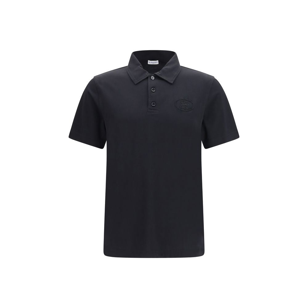 Polo en coton bleu de Burberry