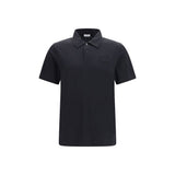 Polo en coton bleu de Burberry