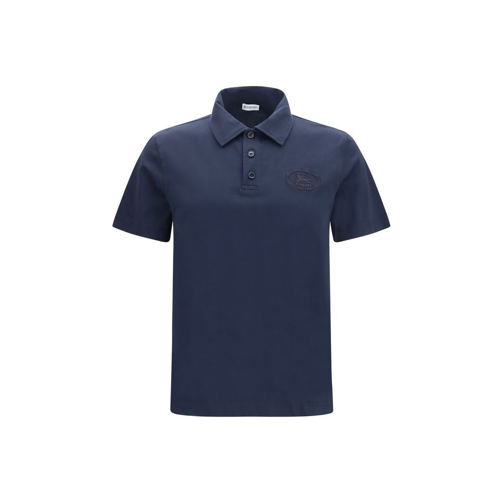 Polo Shirt en Coton Bleu Burberry pour Homme