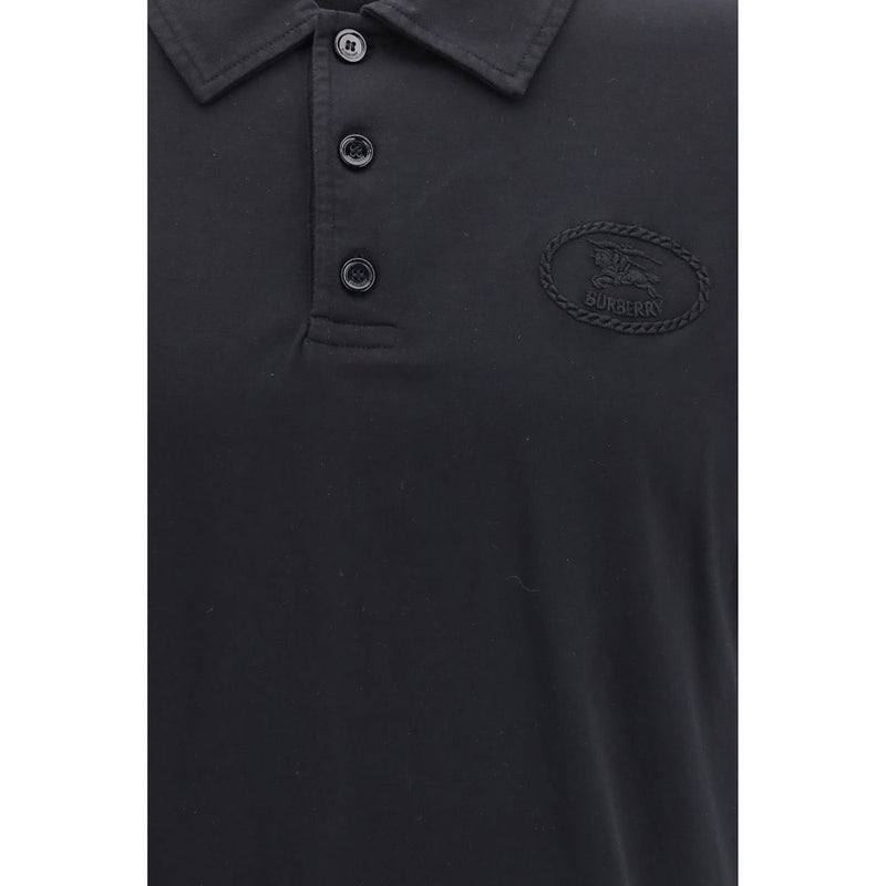 Burberry Blue Cotton Polo Shirt