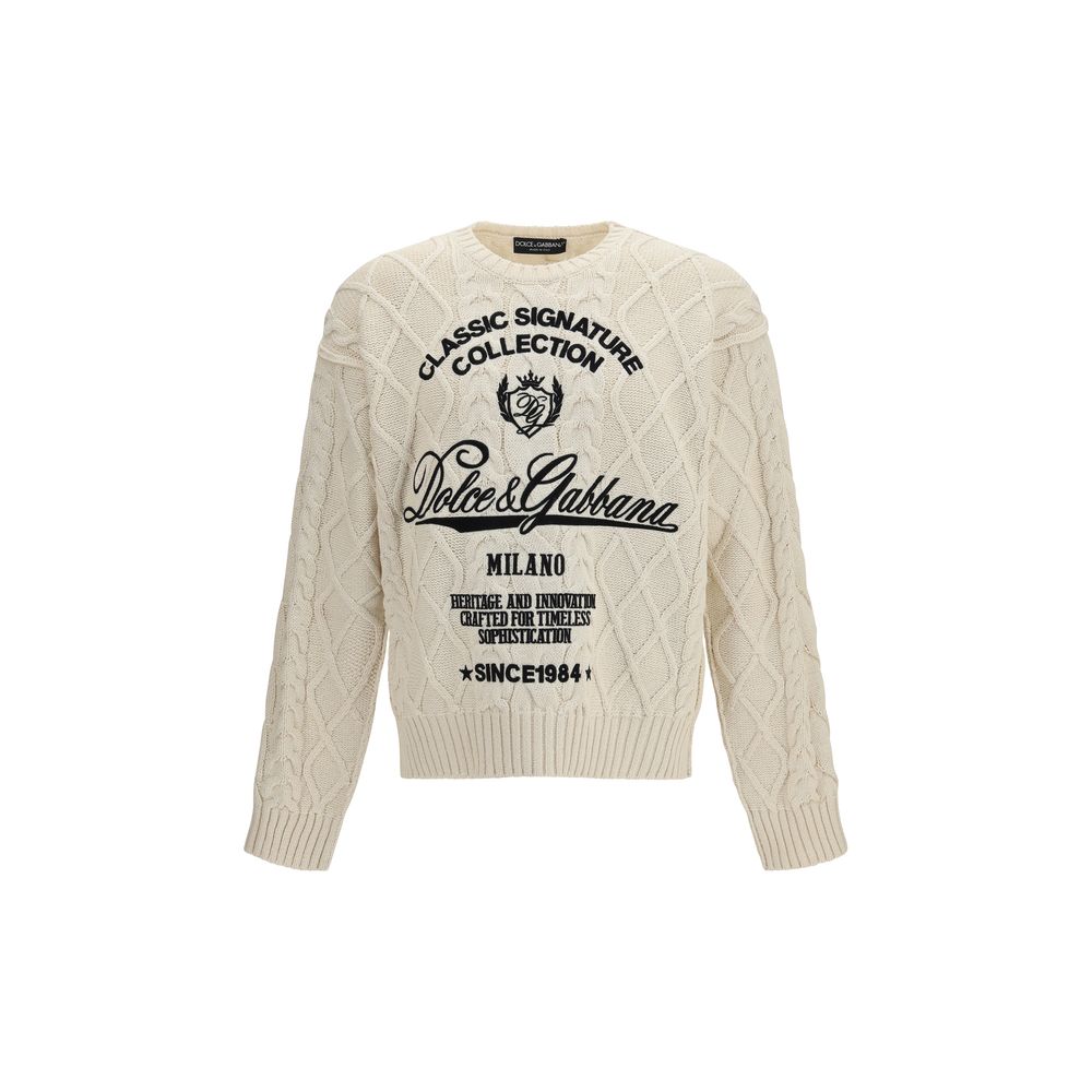 Sweat-shirt Dolce & Gabbana en coton beige