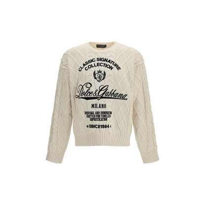 Sweat-shirt Dolce & Gabbana en coton beige