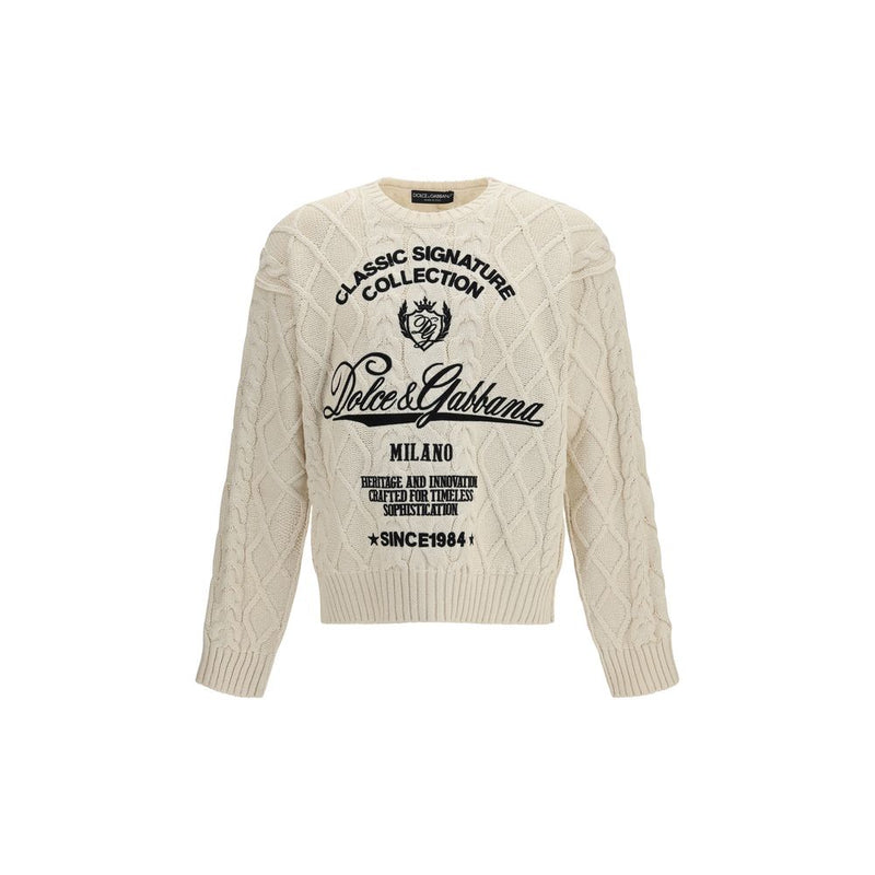 Dolce & Gabbana Beige Katoenen Sweatshirt