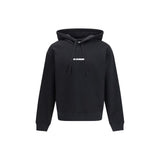 Sweat-shirt en coton noir Jil Sander