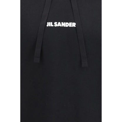 Sweat-shirt en coton noir Jil Sander