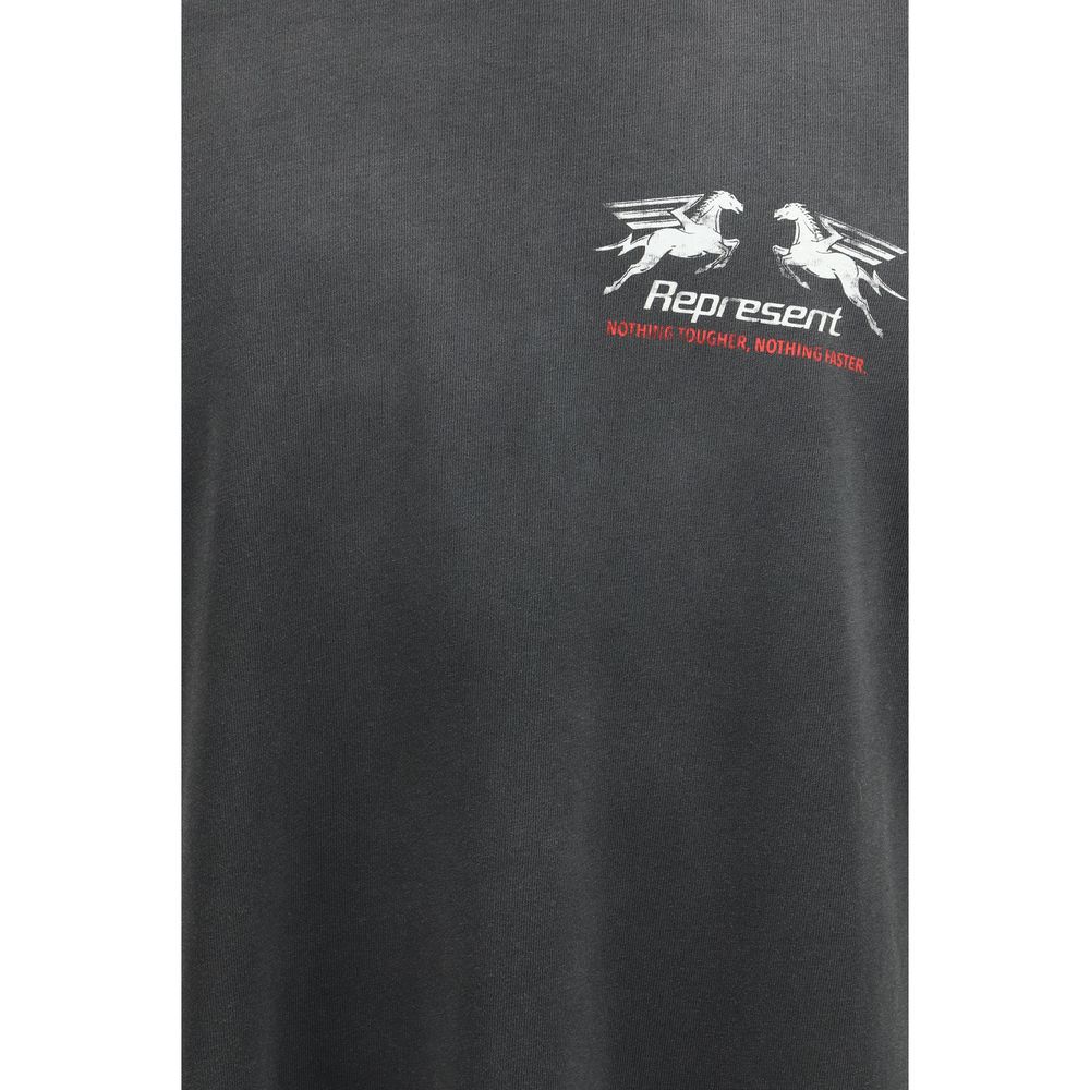 Represent Gray Cotton T-Shirt - 24 Hour Service Graphic