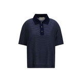 Ami Paris Blue Cotton Polo Shirt - Ami de Coeur Collection